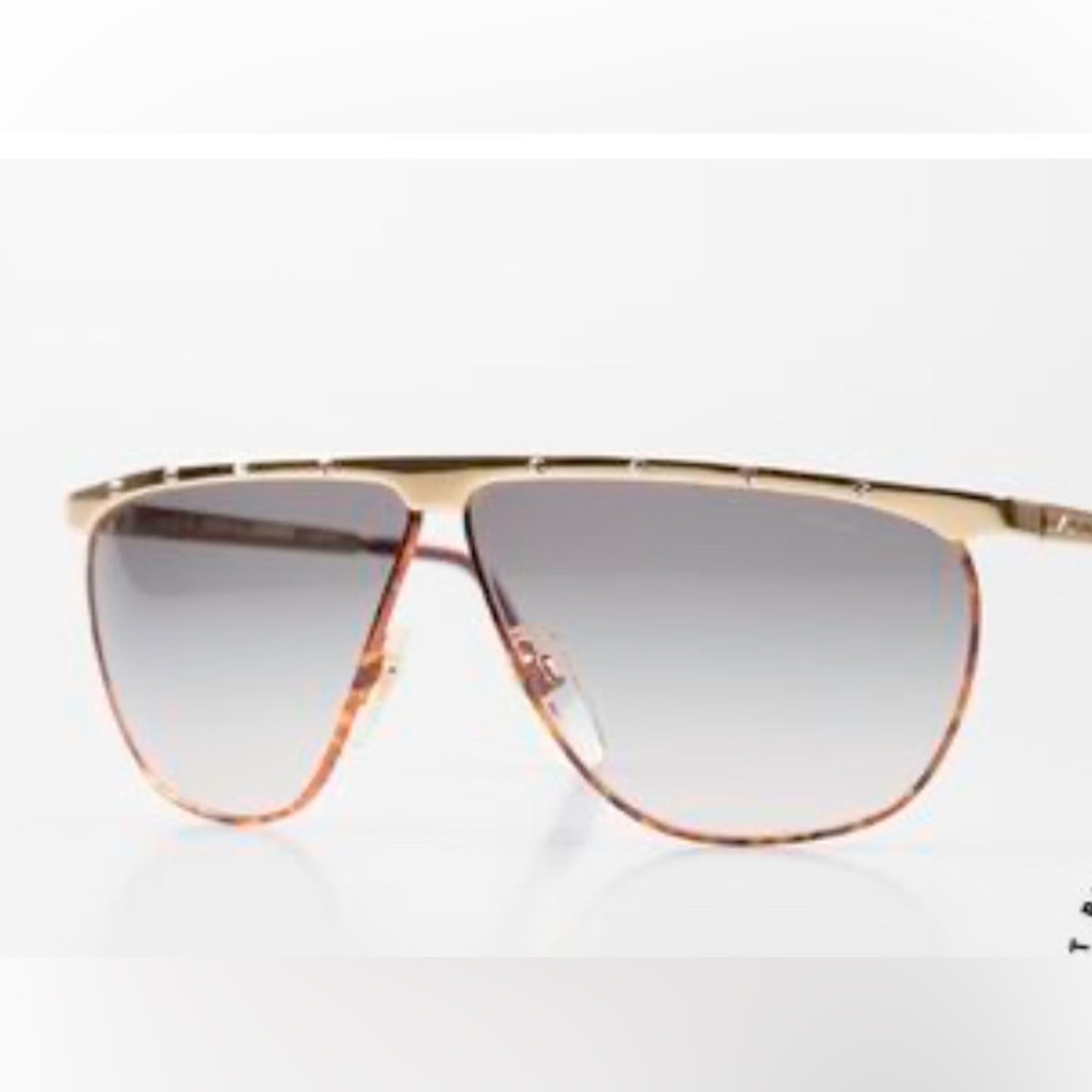 Vintage Alpina Aviator sunglasses. Gold & brown. Made in Italy